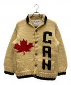 KANATAカナタ）の古着「80sカウチンニットカーディガン」｜ベージュ