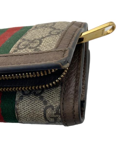 GUCCI（グッチ）GUCCI (グッチ) 3つ折り財布 ブラウンの古着・服飾アイテム