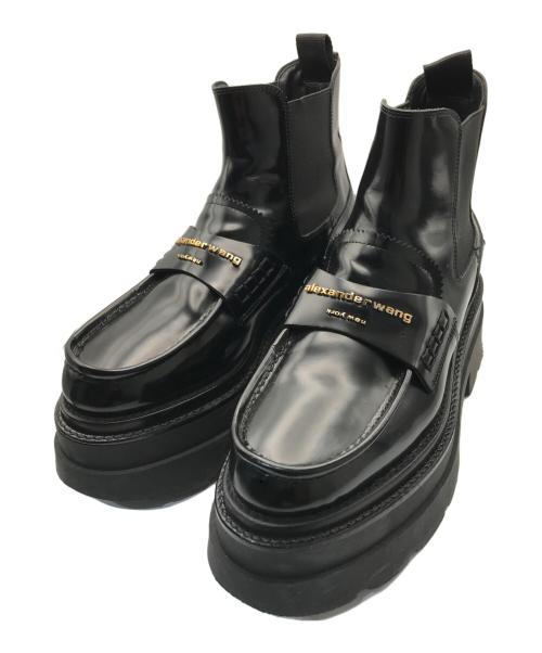 ALEXANDER WANG（アレキサンダー・ワン）ALEXANDER WANG (アレキサンダー・ワン) プラットフォームローファーブーツ ブラック サイズ:36の古着・服飾アイテム