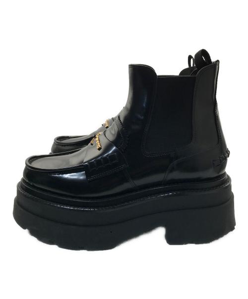 ALEXANDER WANG（アレキサンダー・ワン）ALEXANDER WANG (アレキサンダー・ワン) プラットフォームローファーブーツ ブラック サイズ:36の古着・服飾アイテム