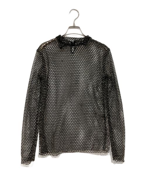 MAISON SPECIAL（メゾンスペシャル）MAISON SPECIAL (メゾンスペシャル) メッシュカットソー ブラック サイズ:freeの古着・服飾アイテム
