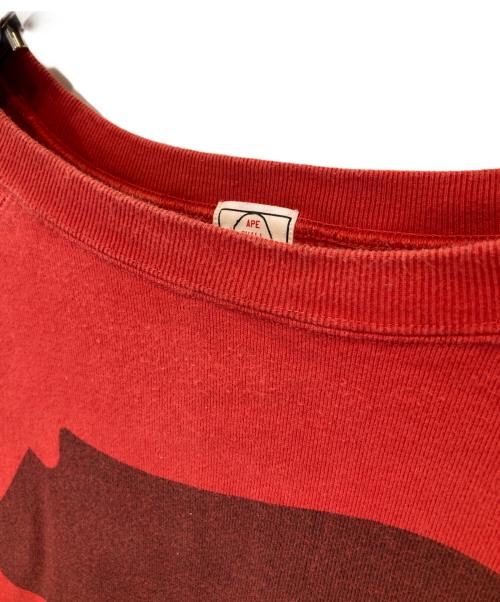 A BATHING APE（ア ベイシング エイプ）A BATHING APE (ア ベイシング エイプ) 90's 半袖スウェット レッド サイズ:XLの古着・服飾アイテム