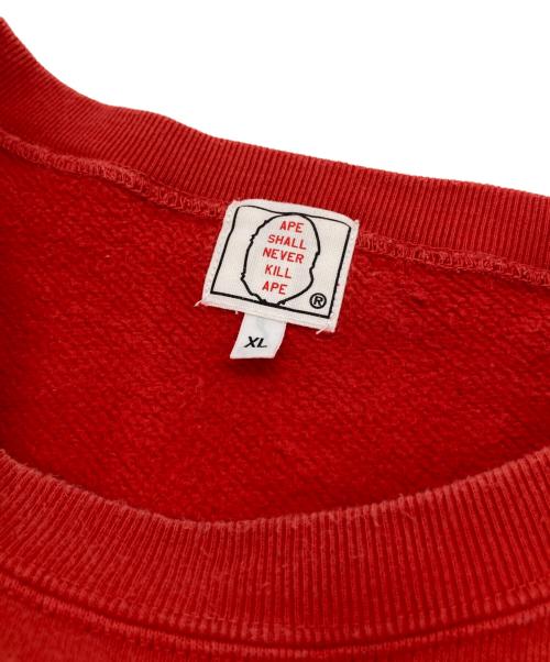 A BATHING APE（ア ベイシング エイプ）A BATHING APE (ア ベイシング エイプ) 90's 半袖スウェット レッド サイズ:XLの古着・服飾アイテム