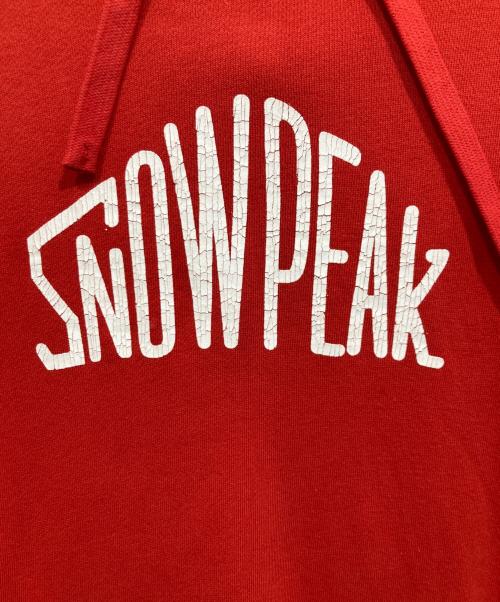 Snow peak（スノーピーク）snow peak (スノーピーク) JOURNAL STANDARD (ジャーナルスタンダード) 別注ロゴフーディー レッド サイズ:Mの古着・服飾アイテム