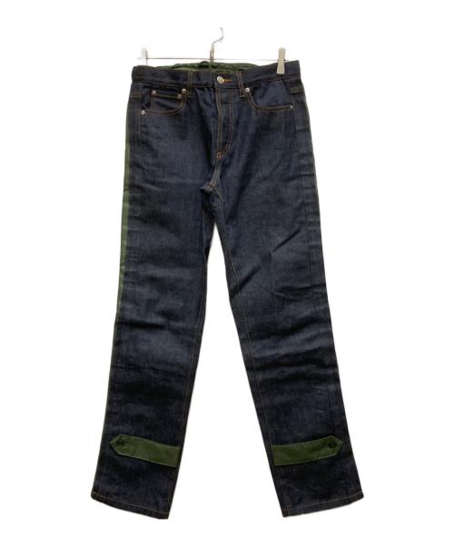 A.P.C.（アーペーセー）A.P.C. (アーペーセー) sacai (サカイ) 21SS PANTALON HARU ナイロン切替デニムパンツ インディゴ サイズ:XXSの古着・服飾アイテム