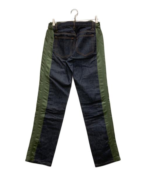 A.P.C.（アーペーセー）A.P.C. (アーペーセー) sacai (サカイ) 21SS PANTALON HARU ナイロン切替デニムパンツ インディゴ サイズ:XXSの古着・服飾アイテム