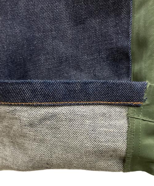 A.P.C.（アーペーセー）A.P.C. (アーペーセー) sacai (サカイ) 21SS PANTALON HARU ナイロン切替デニムパンツ インディゴ サイズ:XXSの古着・服飾アイテム