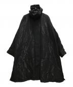 FENDIフェンディ）の古着「ストライプフーデットコート」｜ブラック