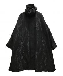 FENDI（フェンディ）の古着「ストライプフーデットコート」｜ブラック