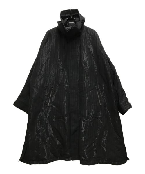 FENDI（フェンディ）FENDI (フェンディ) ストライプフーデットコート ブラック サイズ:50の古着・服飾アイテム