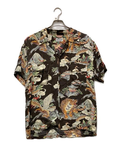 Sun Surf（サンサーフ）Sun Surf (サンサーフ) SPECIAL EDITION “EAGLE,TIGER,DRAGON” アロハシャツ ブラウン サイズ:Mの古着・服飾アイテム