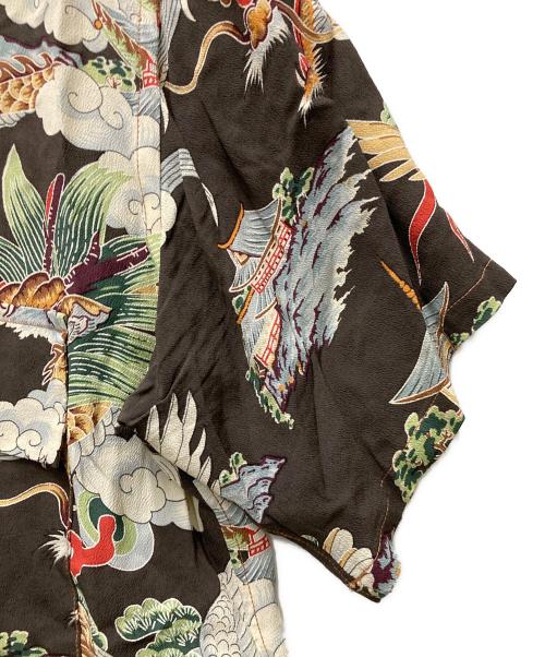 Sun Surf（サンサーフ）Sun Surf (サンサーフ) SPECIAL EDITION “EAGLE,TIGER,DRAGON” アロハシャツ ブラウン サイズ:Mの古着・服飾アイテム