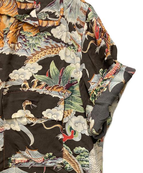 Sun Surf（サンサーフ）Sun Surf (サンサーフ) SPECIAL EDITION “EAGLE,TIGER,DRAGON” アロハシャツ ブラウン サイズ:Mの古着・服飾アイテム