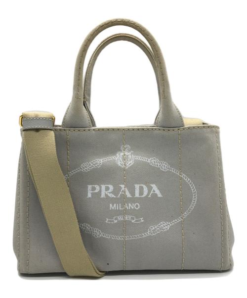 PRADA（プラダ）PRADA (プラダ) カナパS 2wayバッグ グレーの古着・服飾アイテム