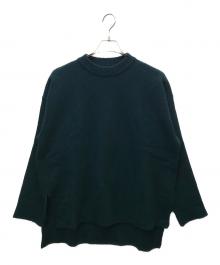 JIL SANDER（ジルサンダー）の古着「サイドスリットオーバーサイズニット」｜グリーン