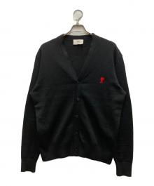 AMI Alexandre Mattiussi（アミアレクサンドルマテュッシ）の古着「ハートロゴ刺繍カーディガン」｜ブラック