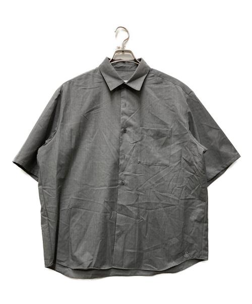 SOPHNET.（ソフネット）SOPHNET. (ソフネット) SUMMER STRETCH WOOL S/S SHIRT グレー サイズ:Lの古着・服飾アイテム