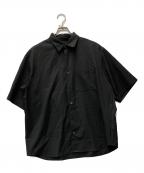 SOPHNET.ソフネット）の古着「SUMMER STRETCH WOOL S/S SHIRT」｜ブラック
