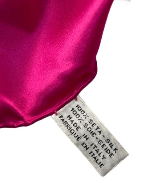 CHANEL（シャネル）CHANEL (シャネル) マトラッセモチーフシルクスカーフ ピンク×ブラックの古着・服飾アイテム