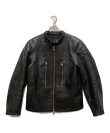 dunhill（ダンヒル）の古着「デューク・スリムフィット・カウハイド・レザージャケット」｜ブラック