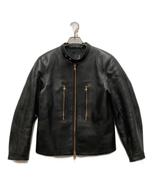 dunhill（ダンヒル）dunhill (ダンヒル) デューク・スリムフィット・カウハイド・レザージャケット ブラック サイズ:Ⅿの古着・服飾アイテム