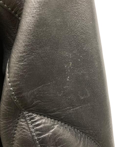 dunhill（ダンヒル）dunhill (ダンヒル) デューク・スリムフィット・カウハイド・レザージャケット ブラック サイズ:Ⅿの古着・服飾アイテム