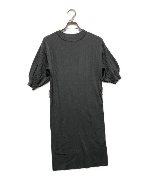 ARMANI EXCHANGE（アルマーニ エクスチェンジ）ARMANI EXCHANGE (アルマーニ エクスチェンジ) ベルト付き ニットドレス グレー サイズ:XSの古着・服飾アイテム