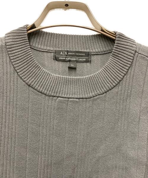 ARMANI EXCHANGE（アルマーニ エクスチェンジ）ARMANI EXCHANGE (アルマーニ エクスチェンジ) ベルト付き ニットドレス グレー サイズ:XSの古着・服飾アイテム