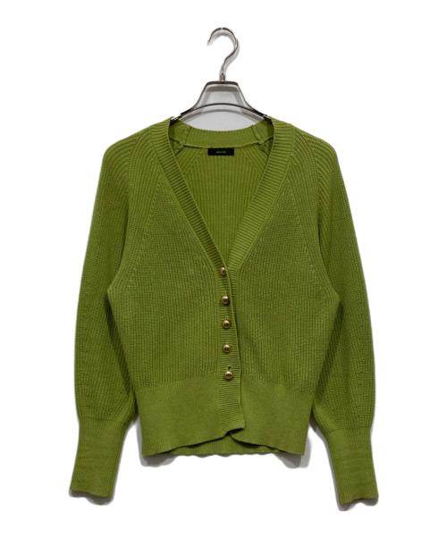 allureville（アルアバイル）allureville (アルアバイル) アワーグラスシェイプカーディガン グリーン サイズ:2の古着・服飾アイテム