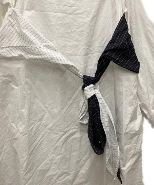 MM6 Maison Margiela（エムエムシックスメゾンマルジェラ）MM6 Maison Margiela (エムエムシックスメゾンマルジェラ) 切替ワンピース ホワイト サイズ:40の古着・服飾アイテム