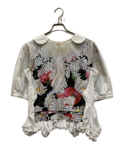 COMME des GARCONS COMME des GARCONS（コムデギャルソン コムデギャルソン）COMME des GARCONS COMME des GARCONS (コムデギャルソン コムデギャルソン) 転写ブラウス ホワイト サイズ:Sの古着・服飾アイテム