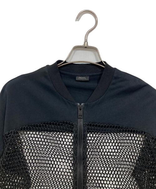 DIESEL（ディーゼル）DIESEL (ディーゼル) メッシュジップアップカットソー ブラック サイズ:xsの古着・服飾アイテム