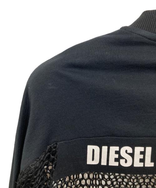 DIESEL（ディーゼル）DIESEL (ディーゼル) メッシュジップアップカットソー ブラック サイズ:xsの古着・服飾アイテム