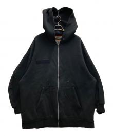 FUMITO GANRYU（フミトガンリュウ）の古着「ジップパーカー」｜ブラック