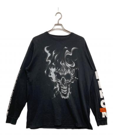 中古・古着通販】HERON PRESTON (ヘロンプレストン) B＆W Skull LS T