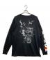 HERON PRESTON（ヘロンプレストン）の古着「B＆W Skull LS T-Shirt」｜ブラック