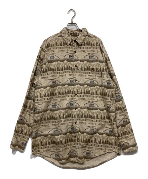 WOOLRICH（ウールリッチ）WOOLRICH (ウールリッチ) 90s～00s シャモアクロスシャツ ベージュ サイズ:XL TALLの古着・服飾アイテム