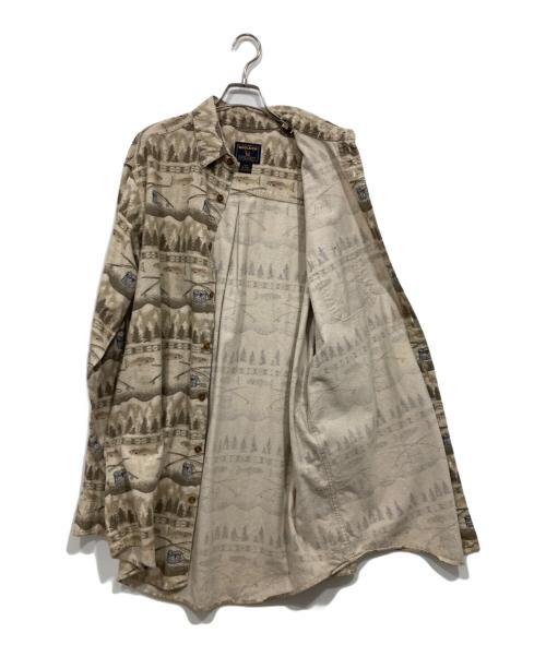 WOOLRICH（ウールリッチ）WOOLRICH (ウールリッチ) 90s～00s シャモアクロスシャツ ベージュ サイズ:XL TALLの古着・服飾アイテム