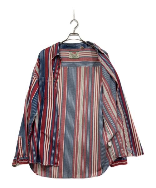 LEVI'S（リーバイス）LEVI'S (リーバイス) 90s マルチストライプシャツ レッド×ブルー サイズ:XLの古着・服飾アイテム