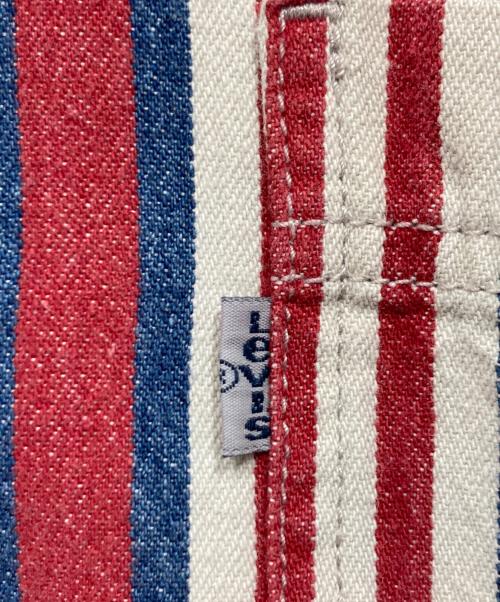 LEVI'S（リーバイス）LEVI'S (リーバイス) 90s マルチストライプシャツ レッド×ブルー サイズ:XLの古着・服飾アイテム