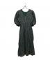 ne quittez pas (ヌキテパ) Cotton Voile Check Volume Sleeve Dress グリーン サイズ:S：12000円