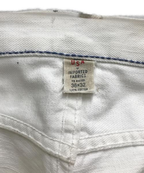 RRL（ダブルアールエル）RRL (ダブルアールエル) パッチワーク加工デニムパンツ ホワイト サイズ: 91cm (W36)の古着・服飾アイテム