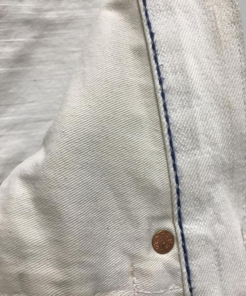 RRL（ダブルアールエル）RRL (ダブルアールエル) パッチワーク加工デニムパンツ ホワイト サイズ: 91cm (W36)の古着・服飾アイテム