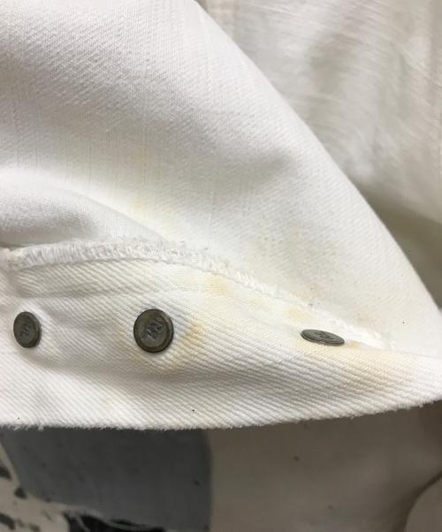 RRL（ダブルアールエル）RRL (ダブルアールエル) パッチワーク加工デニムパンツ ホワイト サイズ: 91cm (W36)の古着・服飾アイテム