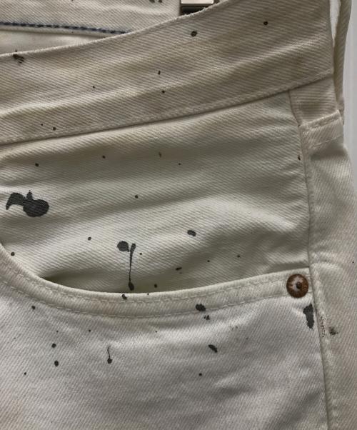RRL（ダブルアールエル）RRL (ダブルアールエル) パッチワーク加工デニムパンツ ホワイト サイズ: 91cm (W36)の古着・服飾アイテム