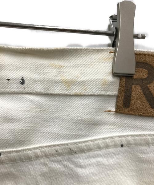 RRL（ダブルアールエル）RRL (ダブルアールエル) パッチワーク加工デニムパンツ ホワイト サイズ: 91cm (W36)の古着・服飾アイテム