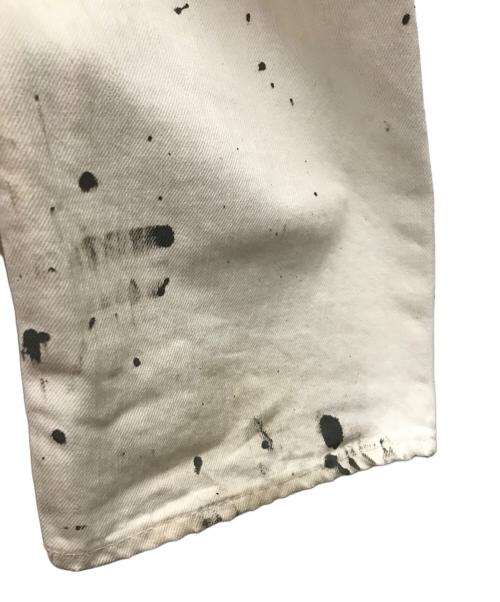 RRL（ダブルアールエル）RRL (ダブルアールエル) パッチワーク加工デニムパンツ ホワイト サイズ: 91cm (W36)の古着・服飾アイテム