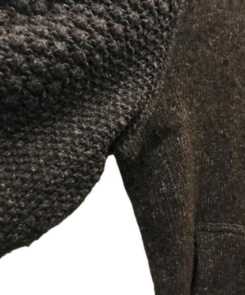 RRL（ダブルアールエル）RRL (ダブルアールエル) ウール×リネン フルジップ ニット ブラウン サイズ:Freeの古着・服飾アイテム