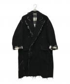 BALENCIAGAバレンシアガ）の古着「22AW Raw Edge Coat」｜ブラック