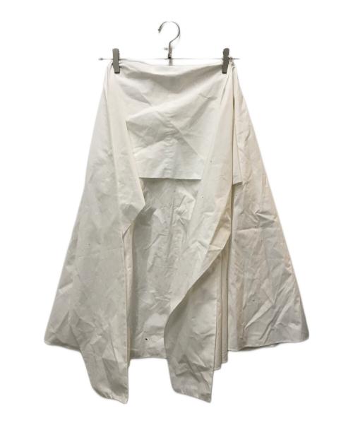 LOEWE（ロエベ）LOEWE (ロエベ) コットン ラップ スカート ホワイト サイズ:32の古着・服飾アイテム